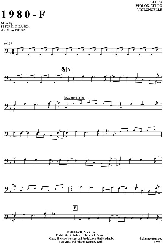 Produktgalerie: Seite 1 von 4 1980-F , After the Fire, (Violon-Cello)