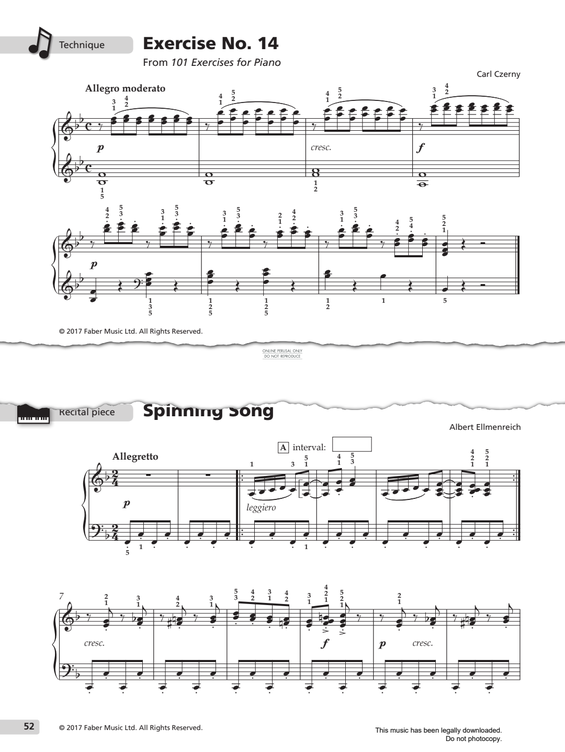 Produktgalerie: Seite 1 von 1 Spinning Song, Albert Ellmenreich, Klavier