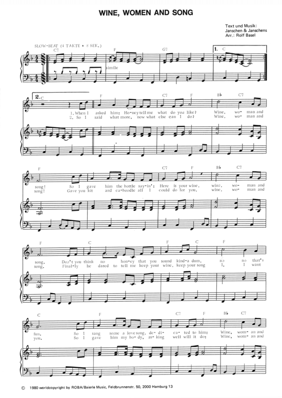 Produktbild zu: Wine, Women and Song 