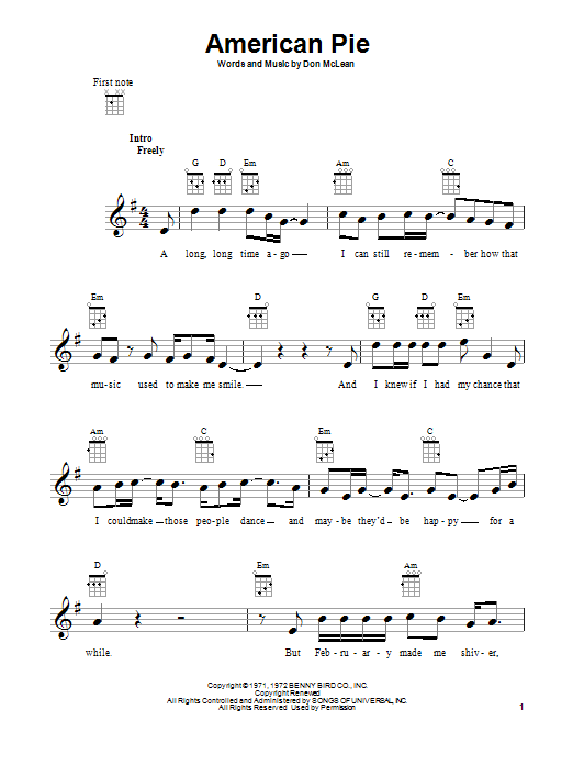 Product gallery: Page 1 of 1 American Pie, Don McLean