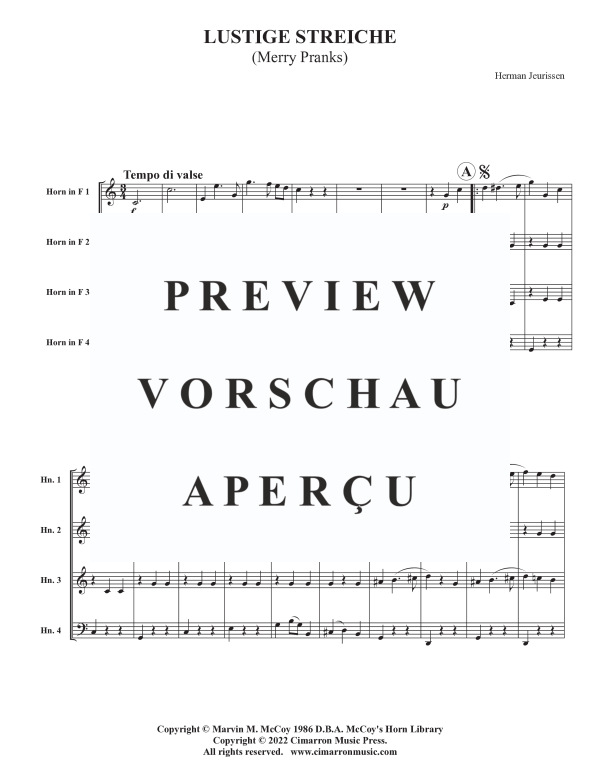 Product gallery: Page 3 of 9 Merry Pranks, , Horn Quartet