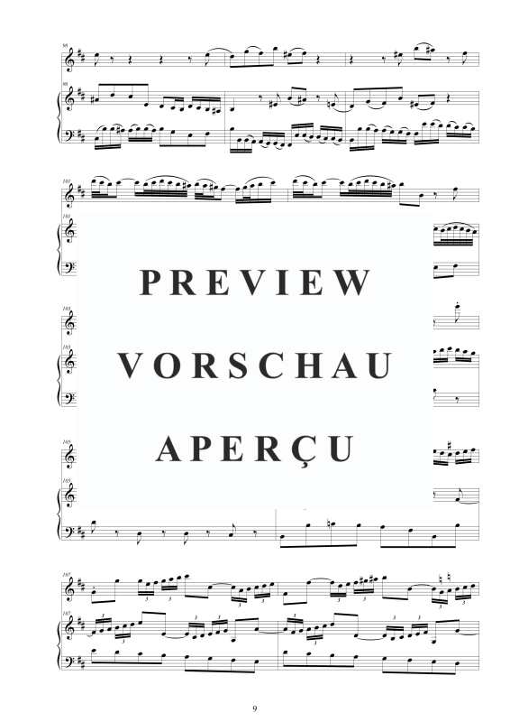 Product gallery: Page 10 of 11 Flöten Sonate Nr. 1 in H-Moll BWV 1030, , Flute and Harpsichord/Piano