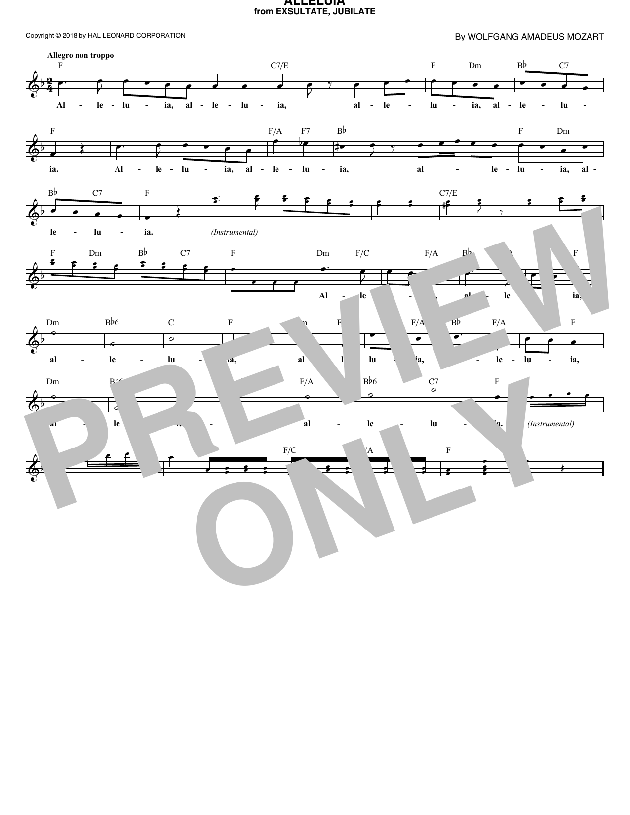 Product picture to: Alleluia, K. 165
