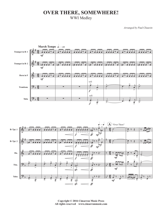Produktbild zu: Over There, Somewhere! Arr. Paul Chauvin