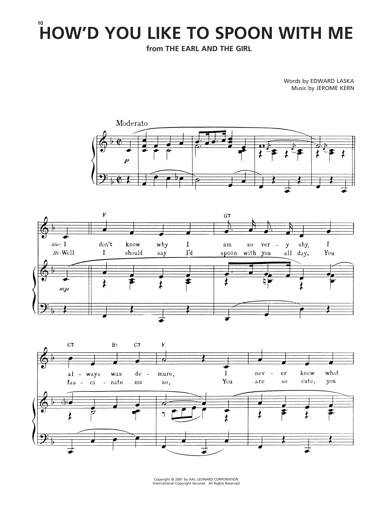 Product gallery: Page 1 of 1 How'd You Like To Spoon With Me, Jerome Kern