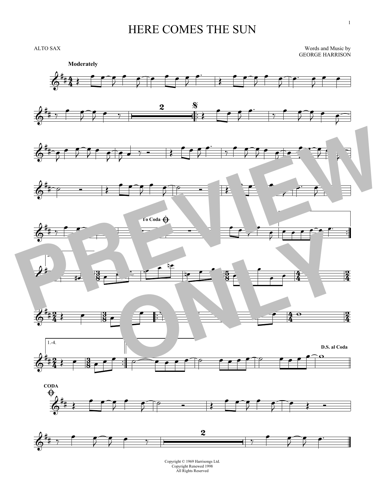 Product gallery: Page 1 of 1 Here Comes The Sun, The Beatles