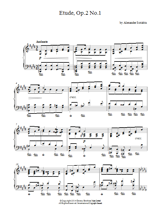 Produktbild zu: Etude, Op.2 No.1