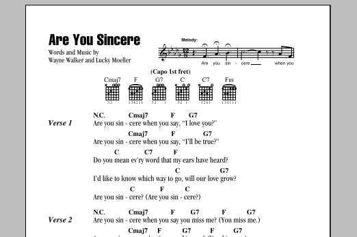 Product picture to: Are You Sincere