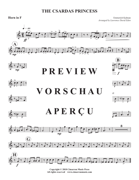 Produktgalerie: Seite 8 von 10 The Csardas Princess , , (Blechbläser Quintett)