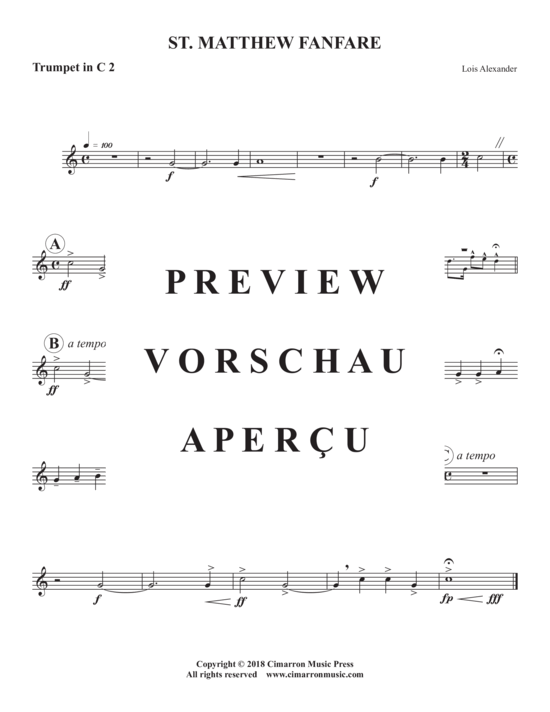 Produktgalerie: Seite 8 von 11 St. Matthew Fanfare , , (Blechbläser Quintett)