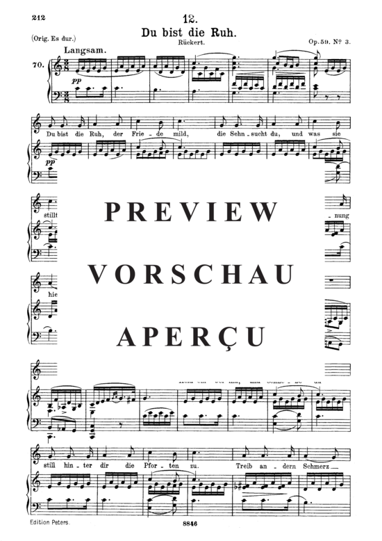 Product gallery: Page 2 of 3 Du bist die Ruh D.776, , Medium Voice and Piano