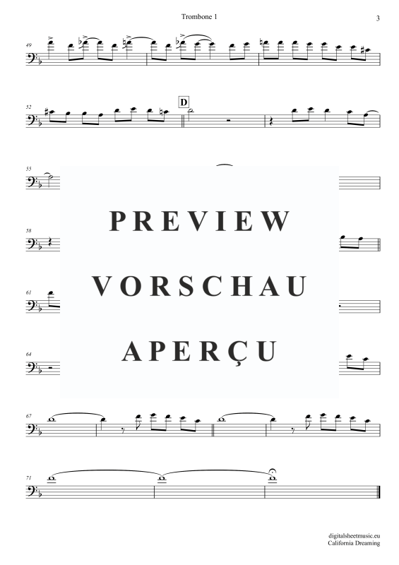 gallery: California Dreamin, Mamas & Papas, (Posaunen Trio + Klavier)