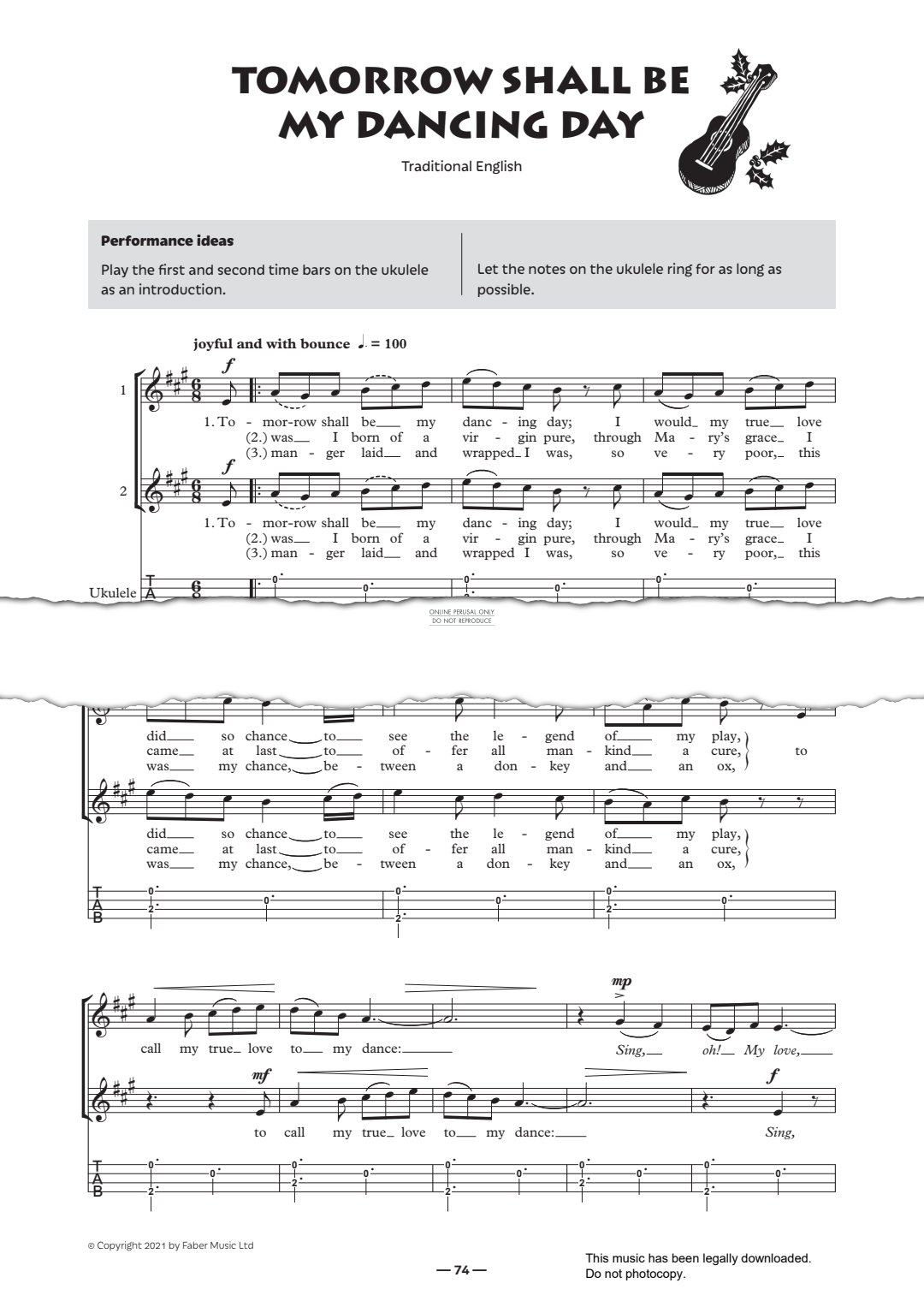 Product gallery: Page 1 of 1 Tomorrow Shall Be My Dancing Day, Traditional