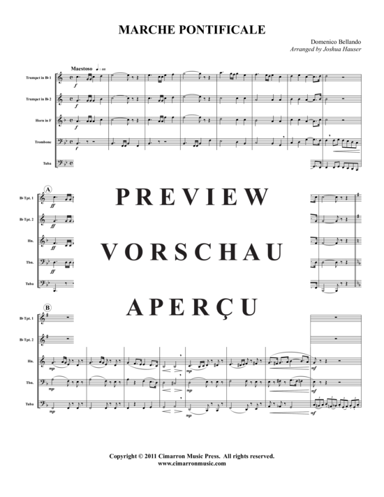 Produktgalerie: Seite 2 von 15 Marche Pontificale , , (Blechbläserquintett)