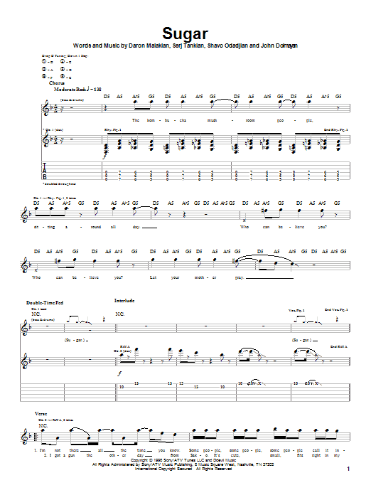 Produktgalerie: Seite 1 von 1 Sugar, System Of A Down, Gitarre