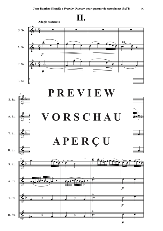 gallery: Premier Quatuor, Opus 53 , , (Saxophon-Quartett SATB)