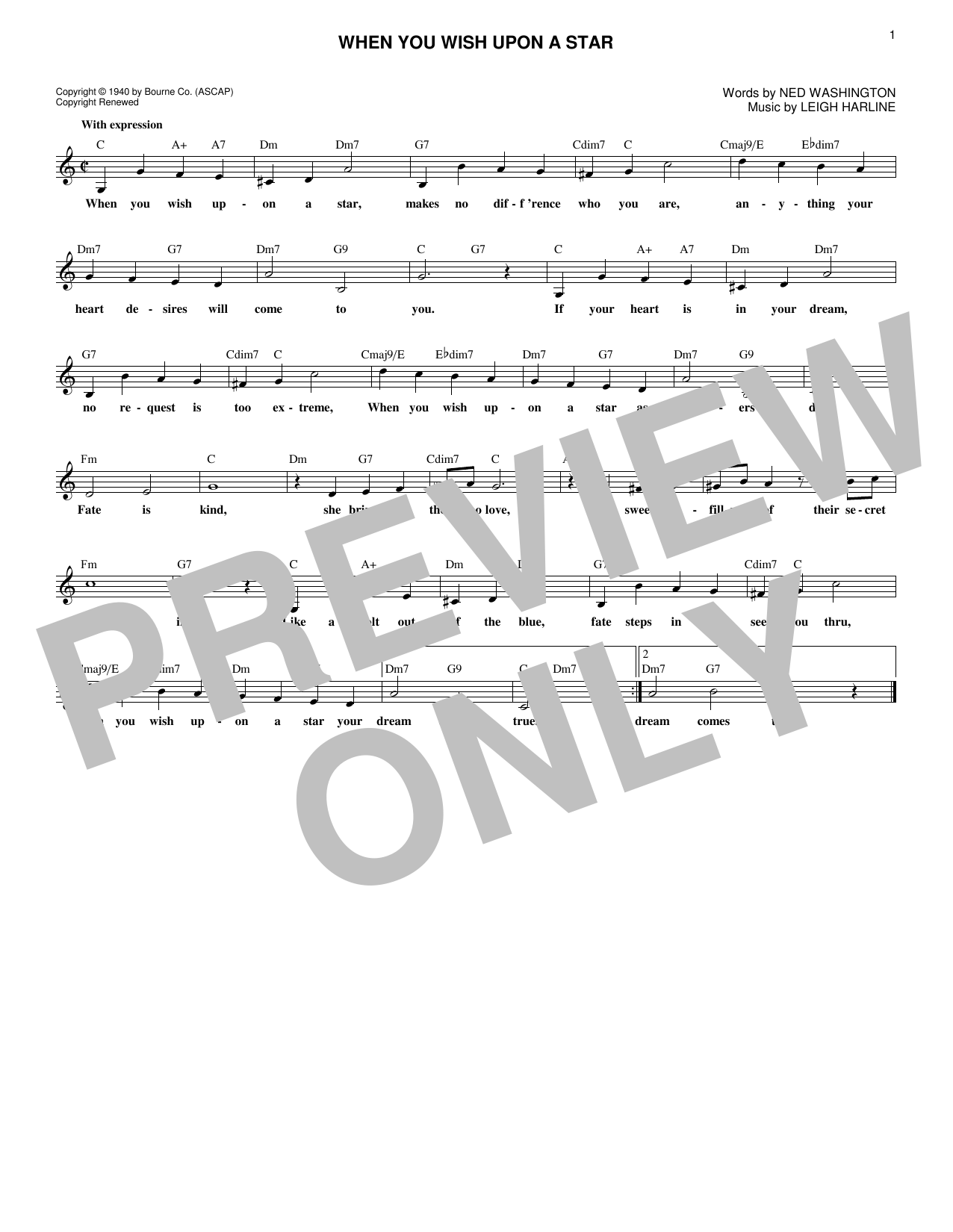 Product picture to: When You Wish Upon A Star (from Pinocchio)