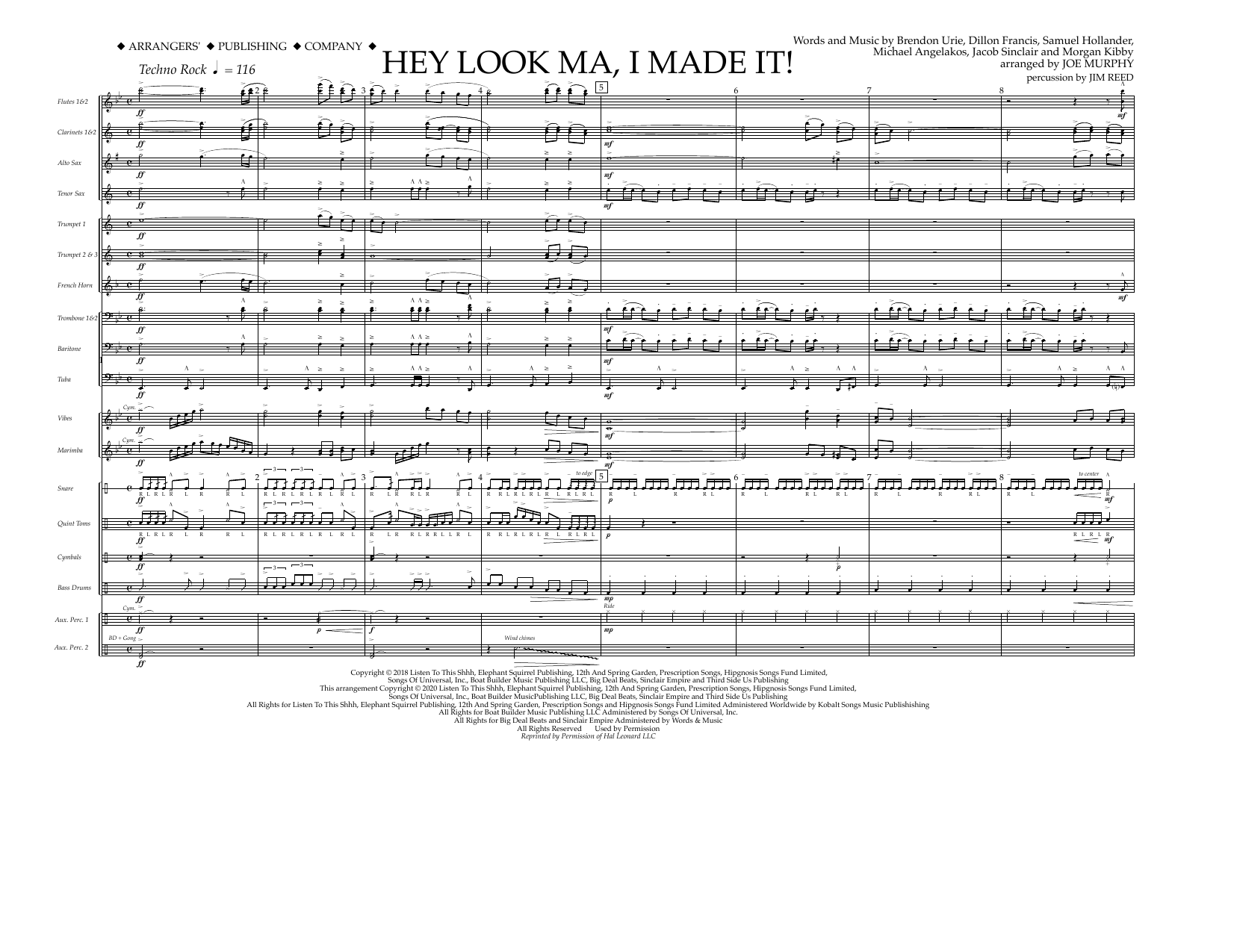Produktbild zu: Hey Look Ma, I Made It (arr. Joe Murphy) - Full Score