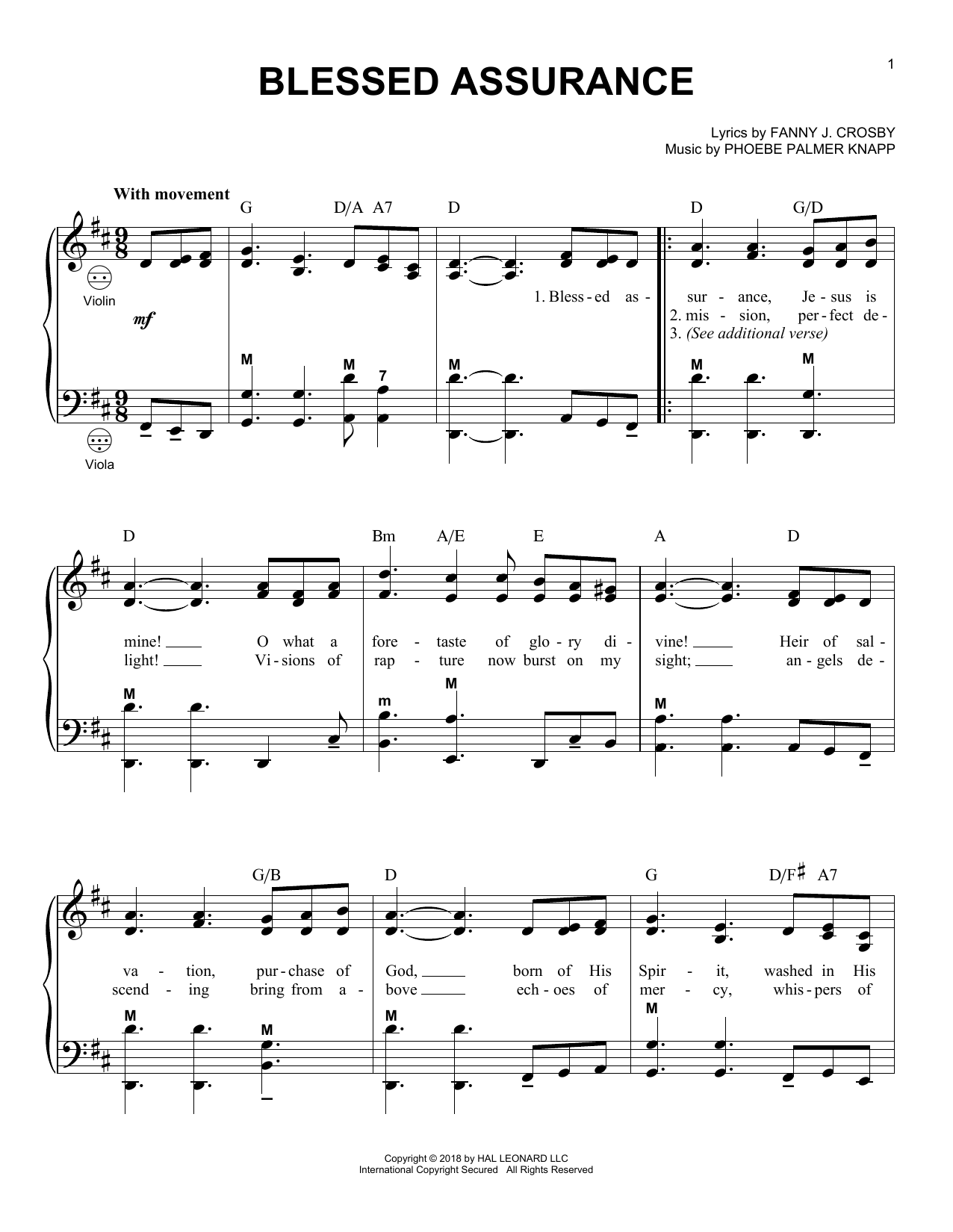 Product gallery: Page 1 of 1 Blessed Assurance, Fanny J. Crosby