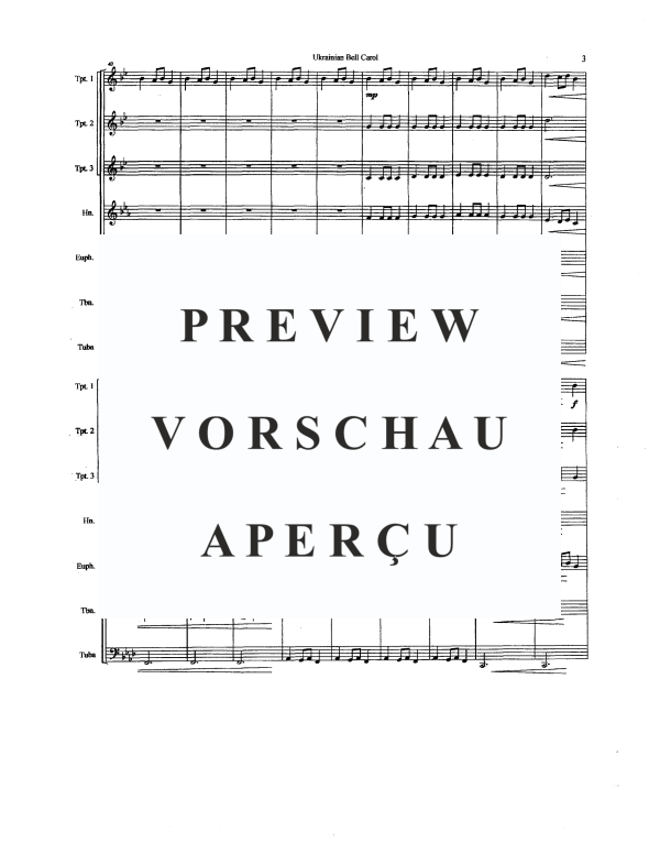 Produktgalerie: Seite 5 von 11 Ukrainisches Glockenlied, , Blechbläser Septett