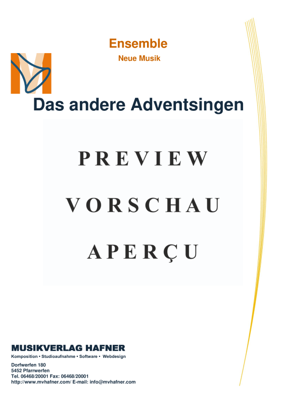 Product gallery: Page 2 of 11 Das andere Adventsingen, , (Mixed ensemble woodwinds, piano and percussion)