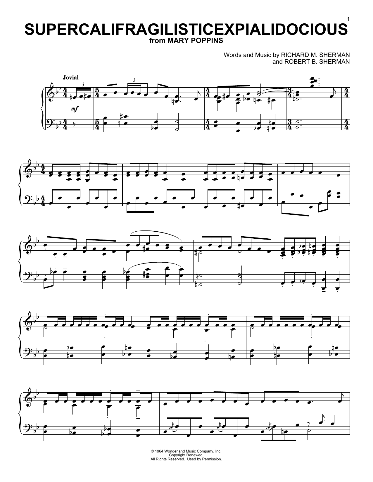Product picture to: Supercalifragilisticexpialidocious (from Mary Poppins)