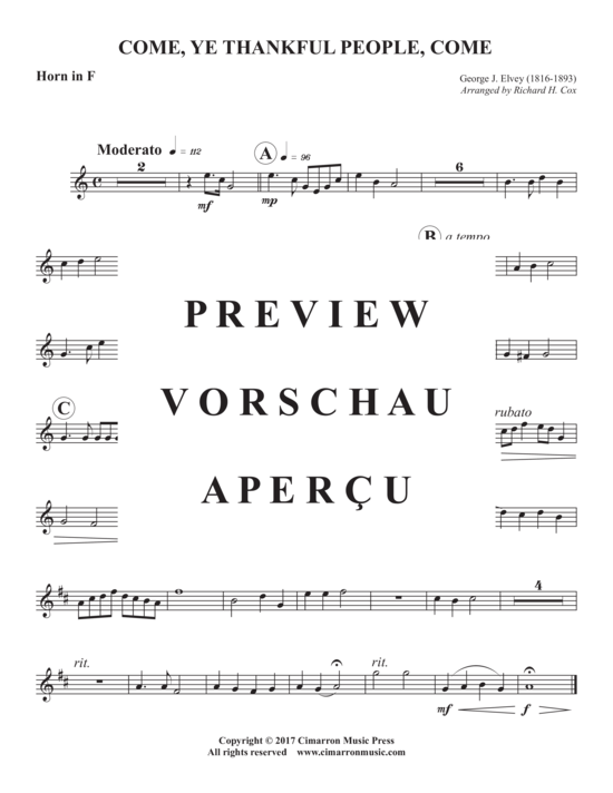 Produktgalerie: Seite 8 von 10 Come, Ye Thankful People Come , , (Blechbläserquintett)