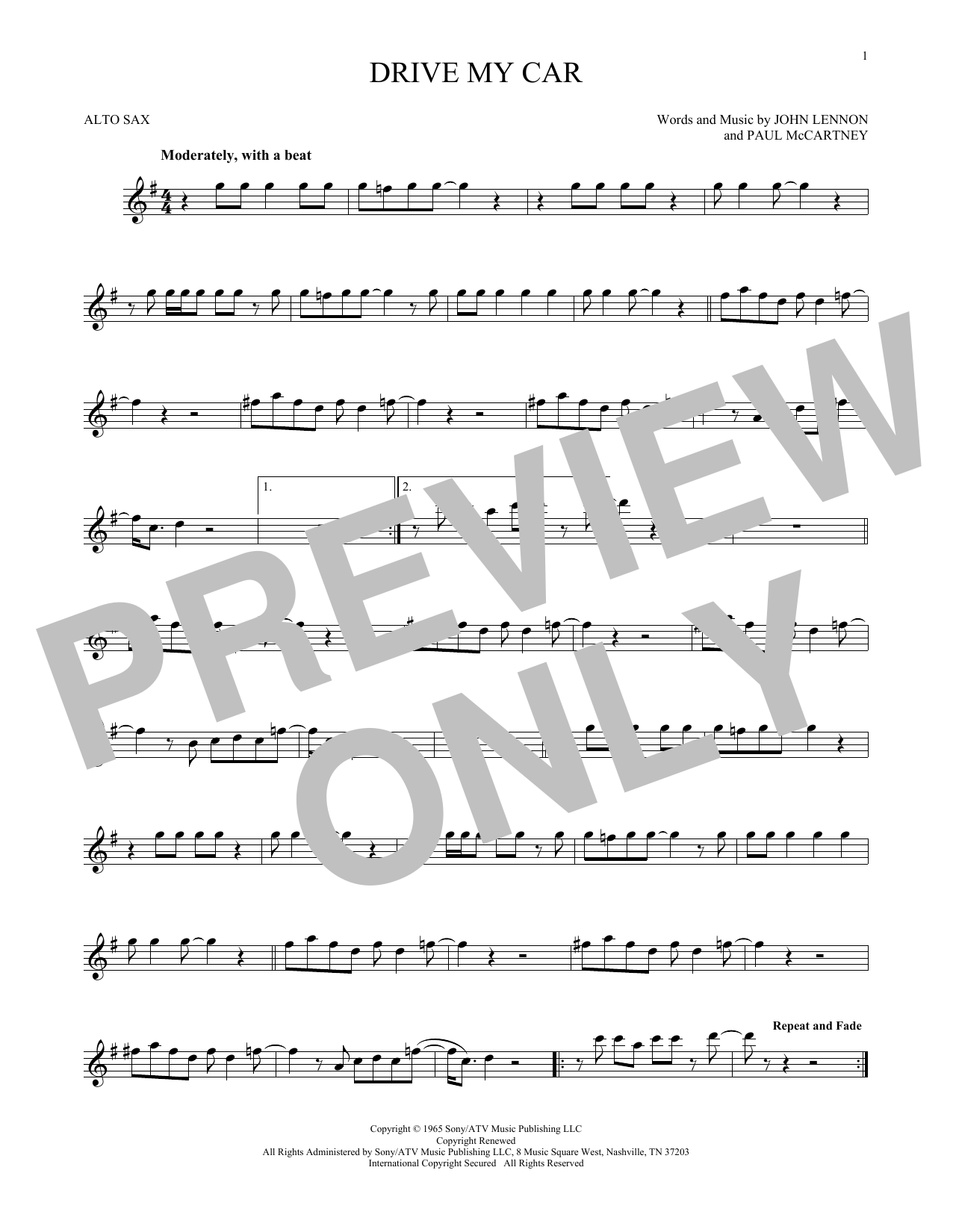 Produktbild zu:  Drive My Car - The Beatles