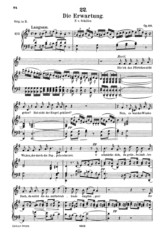 Product picture to: Die Erwartung D.159Franz Schubert