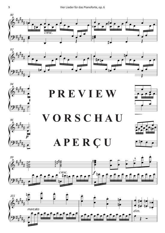 Product gallery: Page 13 of 13 Vier Lieder für das Pianoforte, op. 6 , , Piano Solo