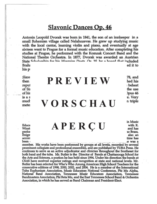 Product gallery: Page 4 of 21 Slavonic Dances Op. 46 No. 8 , , (Tuba Quartett EETT)