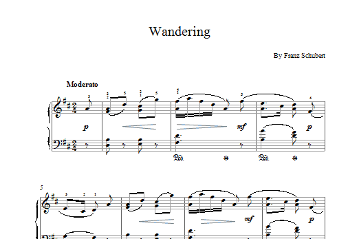 Product gallery: Page 1 of 1 Wandering, Franz Schubert