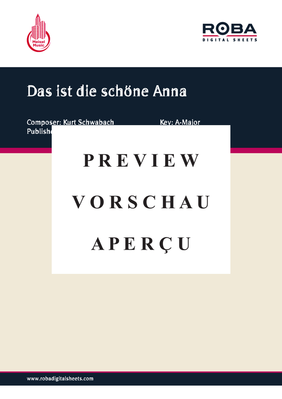 Produktgalerie: Seite 2 von 4 Das ist die schöne Anna, 	, Klavier und Gesang