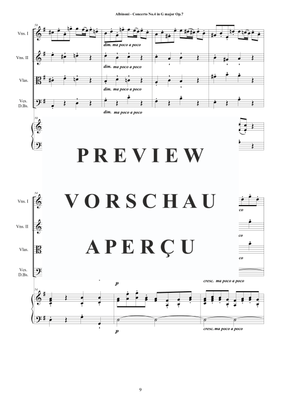 Product gallery: Page 10 of 11 Concerto No.4 in G-Dur Op.7, , String Ensemble and Harpsichord