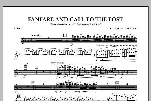 Product picture to: Fanfare and Call to the Post - Flute 1