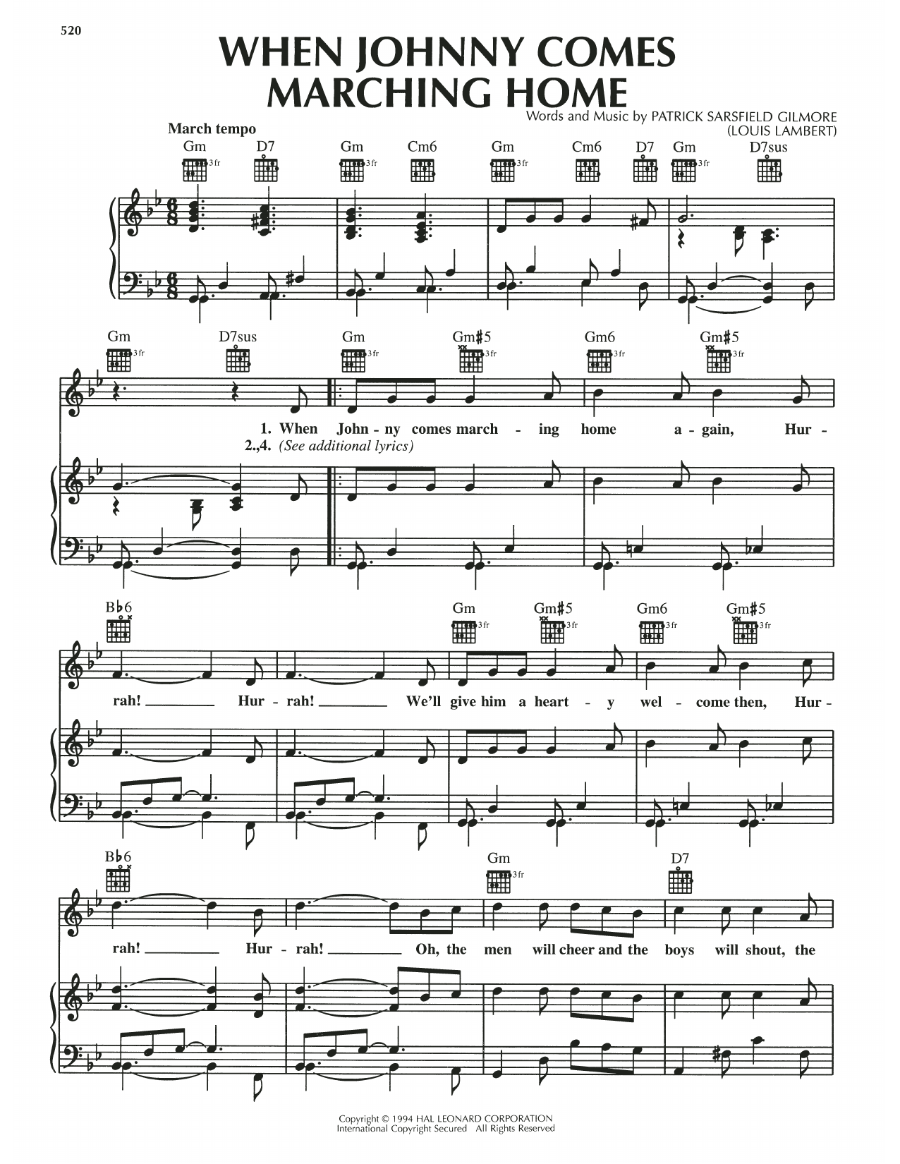 Produktbild zu: When Johnny Comes Marching Home