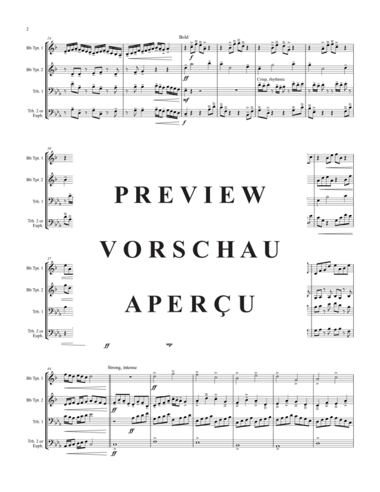 Produktgalerie: Seite 3 von 14 Toccata für Brass, , (2xTrompete in B, Horn in F, Posaune)