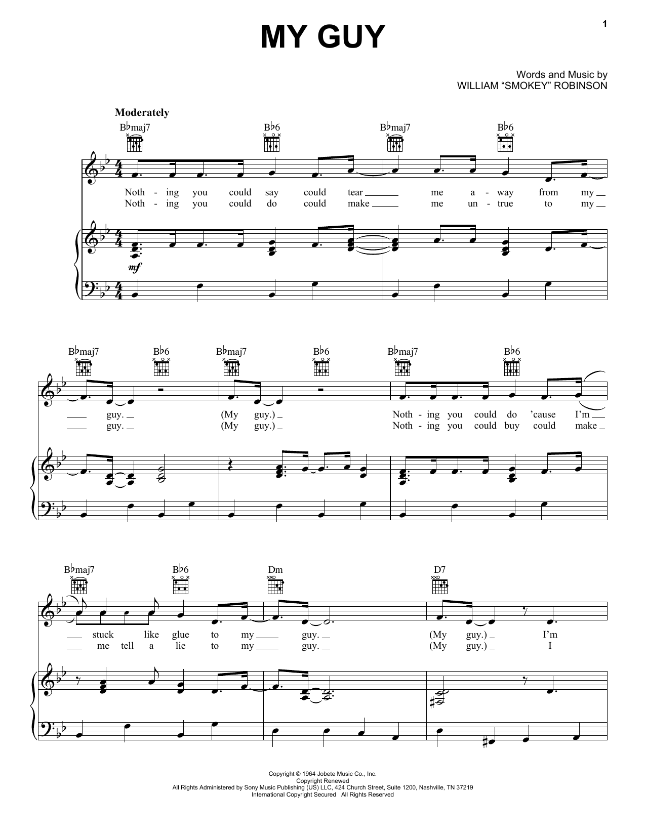 Produktgalerie: Seite 1 von 1 My Guy, Mary Wells, Gesang, Gitarre, Klavier