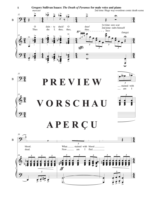 Product gallery: Page 9 of 11 The Death of Pyramus , , (Duet for bass buffo or baritone + piano)