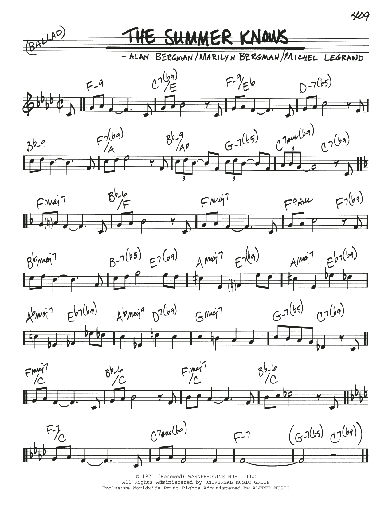 Produktbild zu: The Summer Knows (Theme from Summer Of '42)