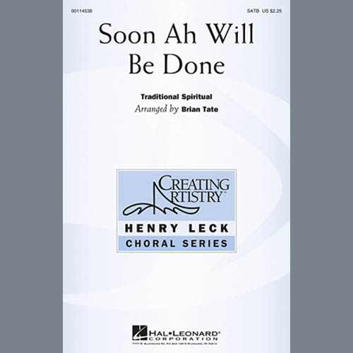 cover: Soon Ah Will Be Done, Brian Tate, Chor
