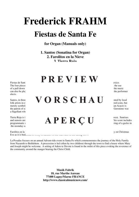 Product gallery: Page 2 of 19 Fiestas de Sante Fe , , (Organ solo - manuals only)