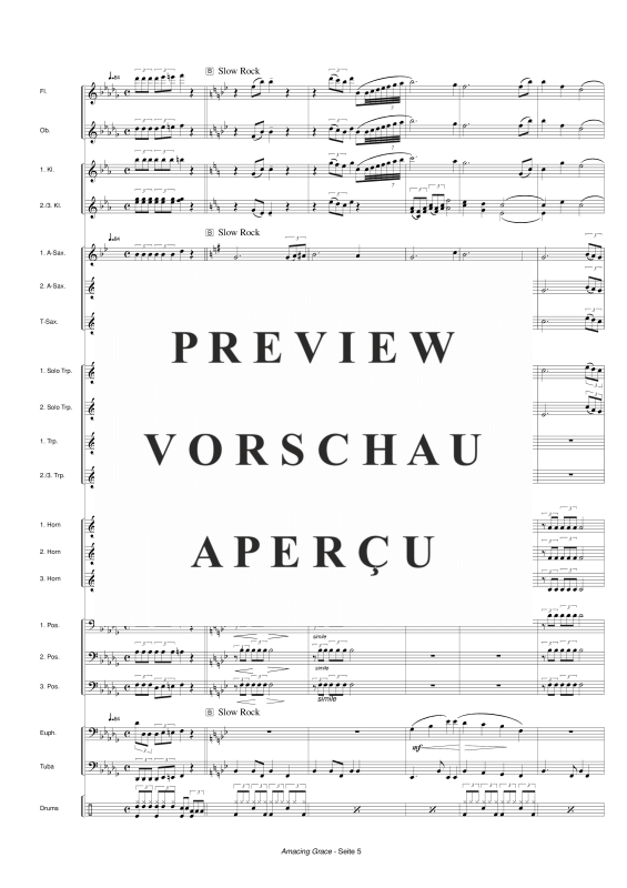 gallery: Amazing Grace, , Solo für 2 Trompeten/Cornets und Blasorchester