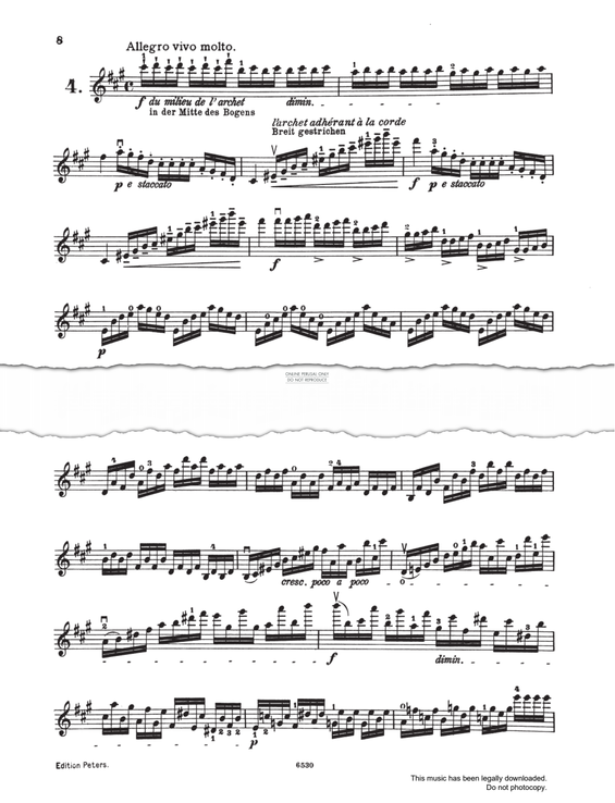 Produktgalerie: Seite 1 von 1 Etude 4 Allegro vivo molto (from 'Etudes Brilliantes Op.73'), Charles Dancla, Violine