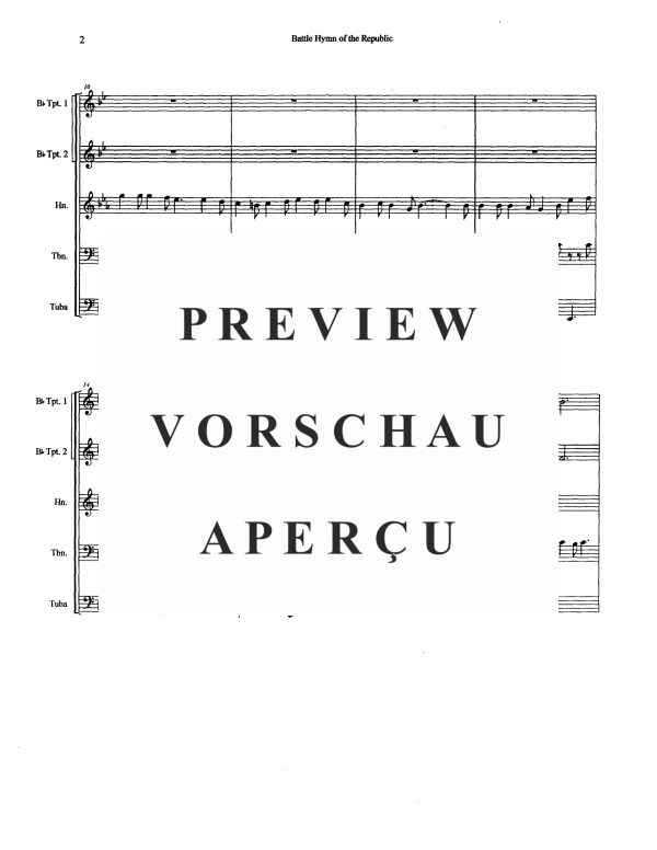 Produktgalerie: Seite 4 von 11 Battle Hymn of the Republic, , Blechbläserquintett