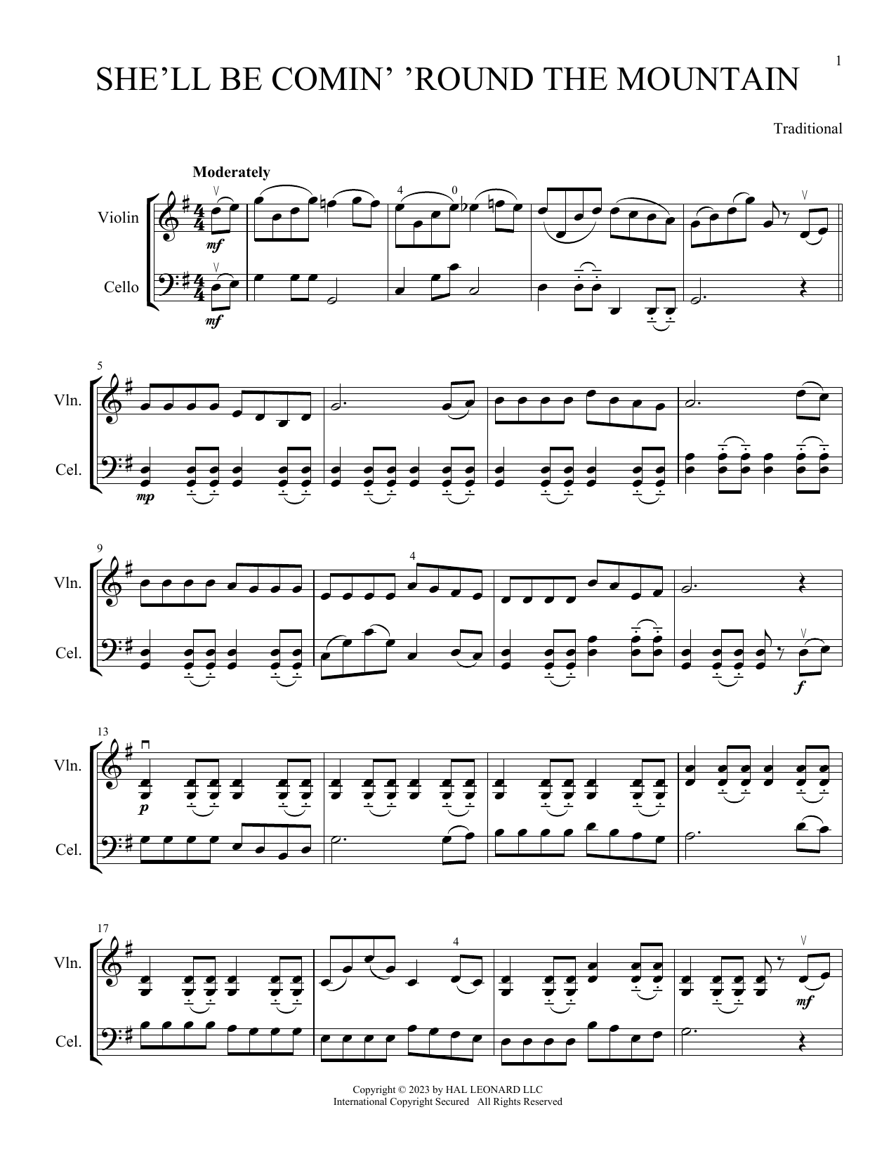 Produktgalerie: Seite 1 von 1 She'll Be Comin' 'Round The Mountain (arr. Michelle Hynson), Traditional