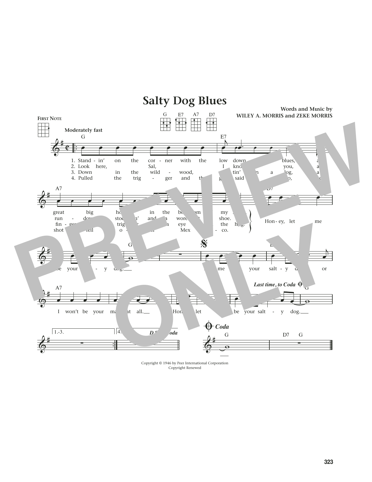 Produktgalerie: Seite 1 von 1 Salty Dog Blues (from The Daily Ukulele) (arr. Jim Beloff), Flatt & Scruggs, Ukulele