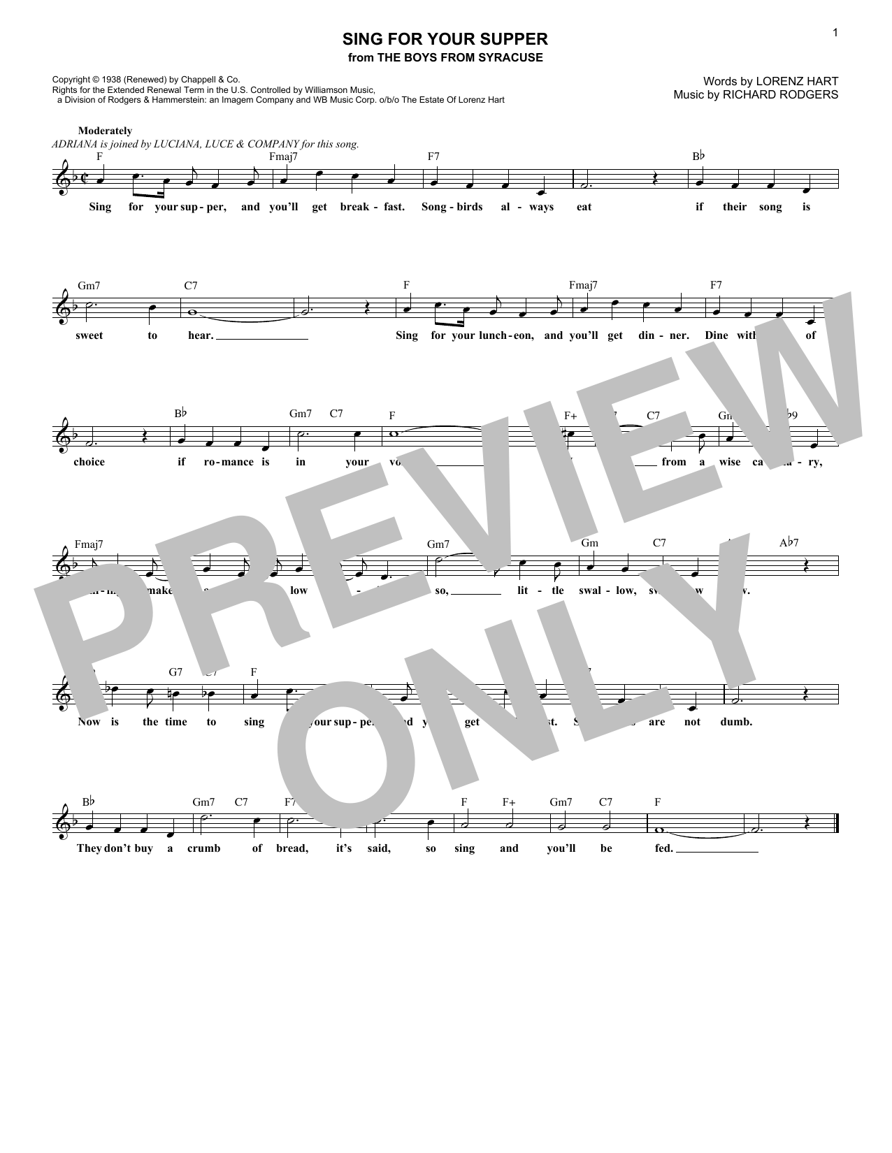 Produktbild zu: Sing For Your Supper
