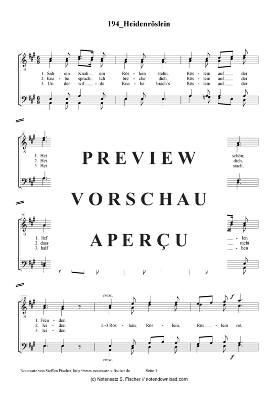 gallery: Heidenröslein , , (Männerchor)