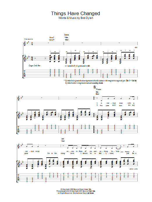 Produktgalerie: Seite 1 von 1 Things Have Changed, Bob Dylan, Gitarre
